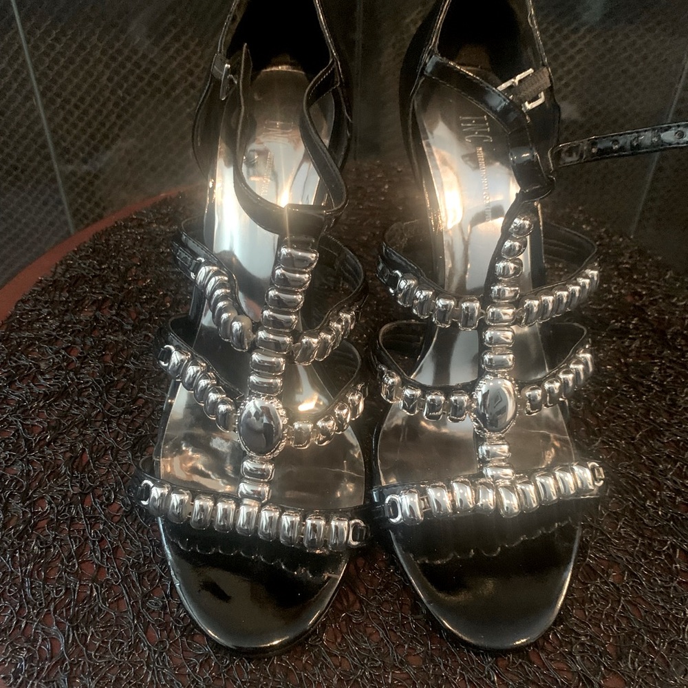 stylish Back and silver heels